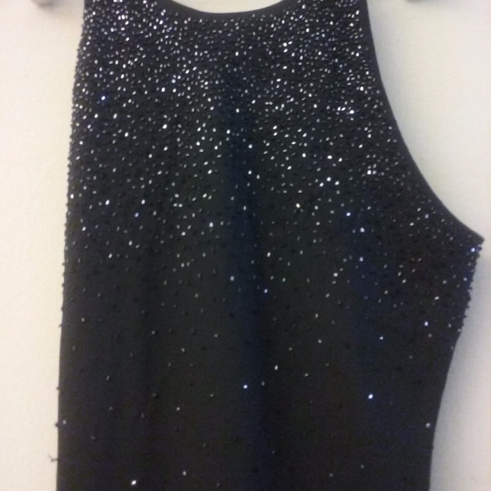 Chelsea Nites Beaded Black Formal Dress Size 12